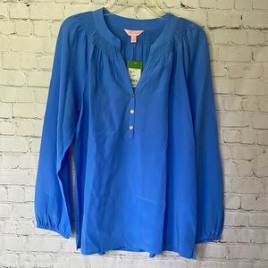 Lilly Pulitzer Elsa Top Lapis Blue Size M NWT